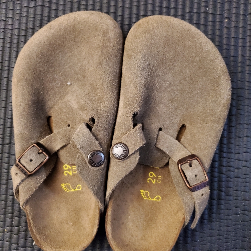 Brand new tags kids Birkenstocks Boston slip ons